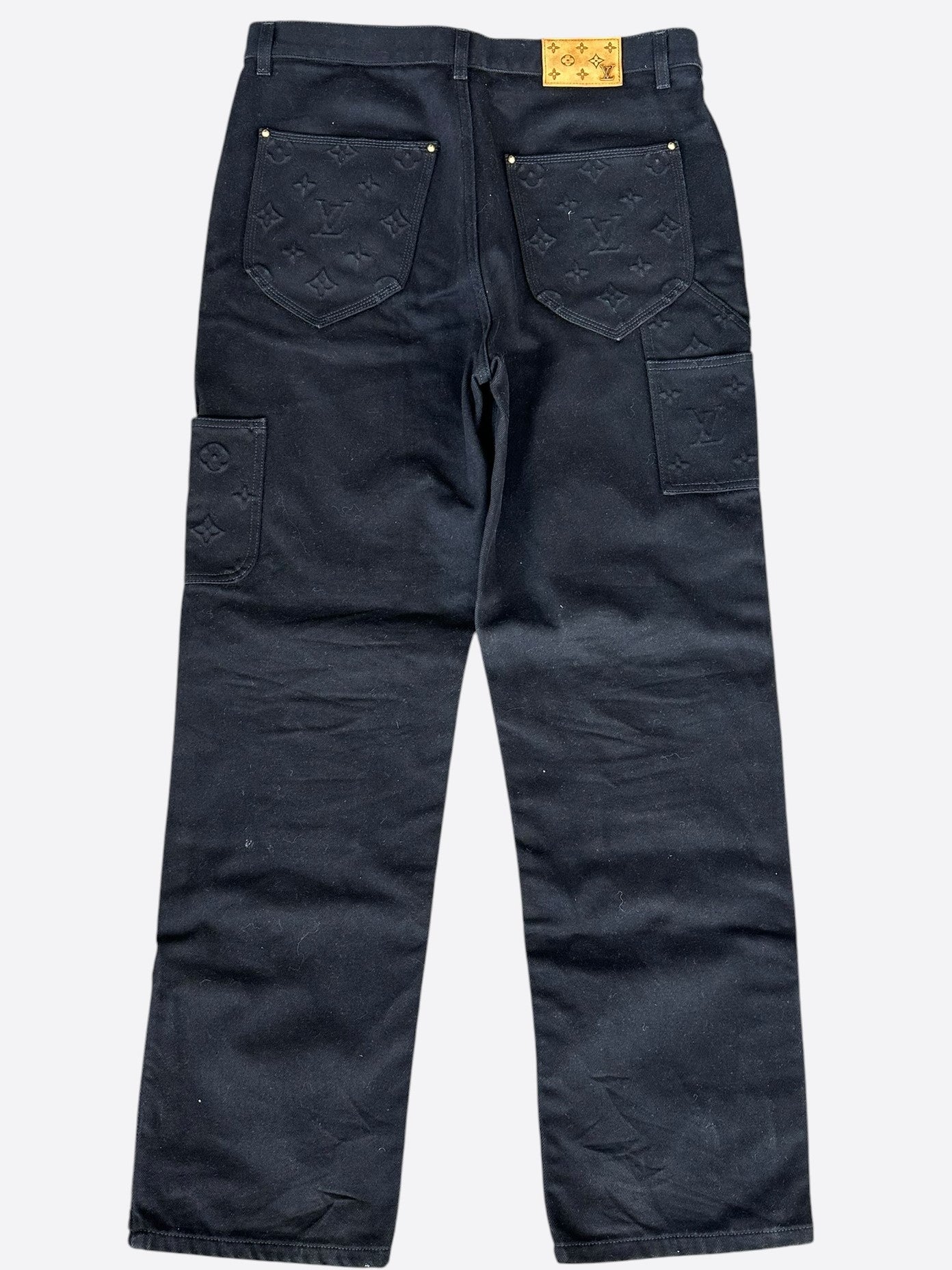 Louis Vuitton Black Monogram Carpenter Pants