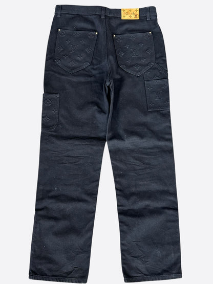 Louis Vuitton Black Monogram Carpenter Pants