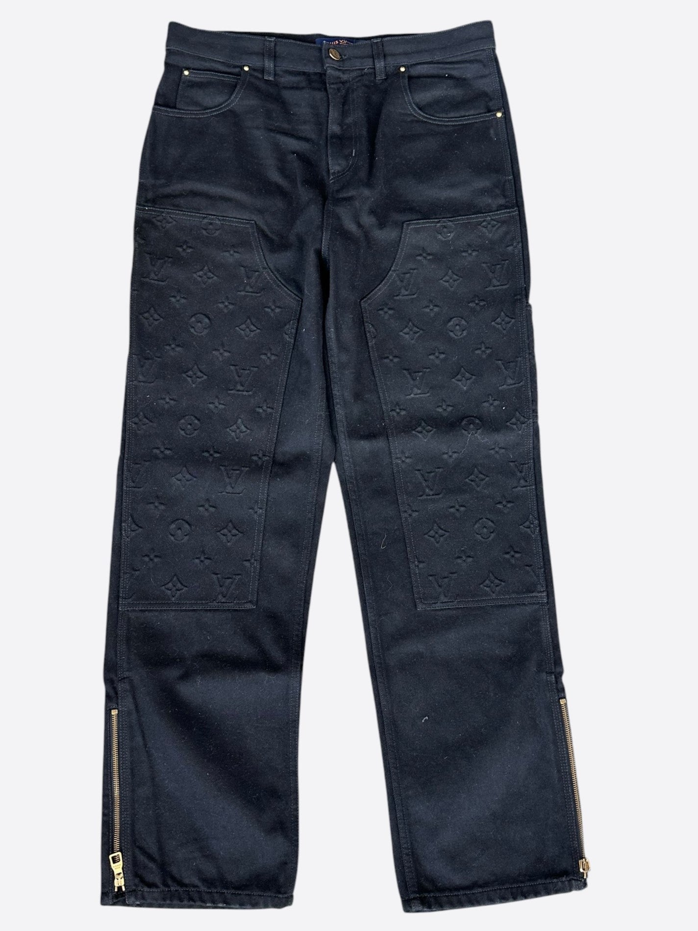 Louis Vuitton Black Monogram Carpenter Pants