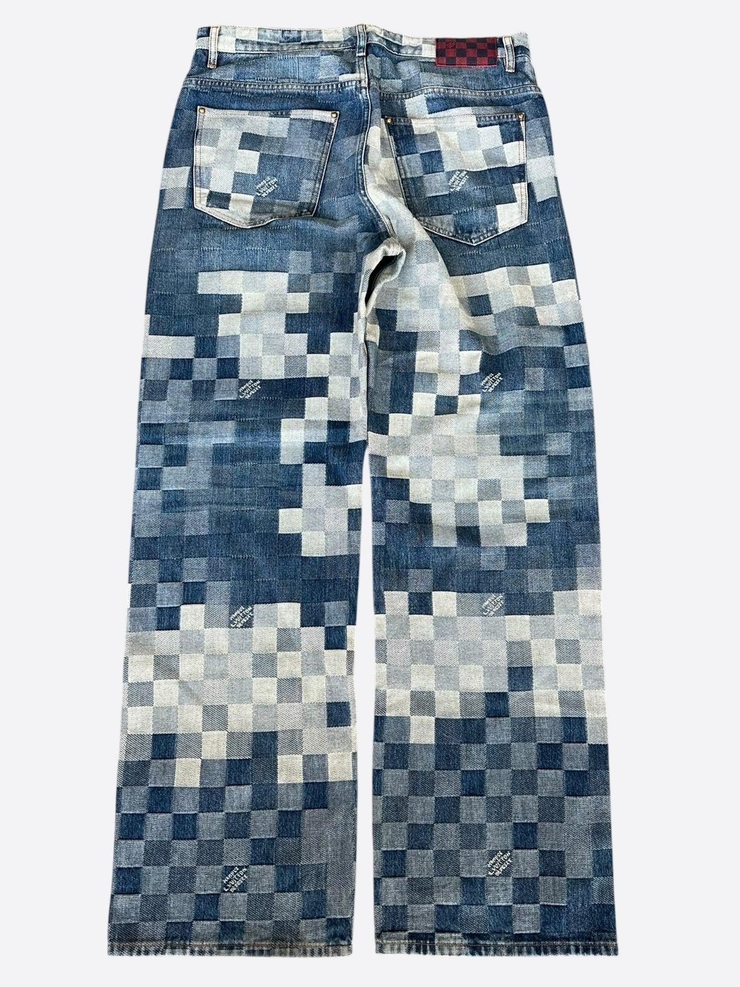 Louis Vuitton Blue Damoflage Jeans