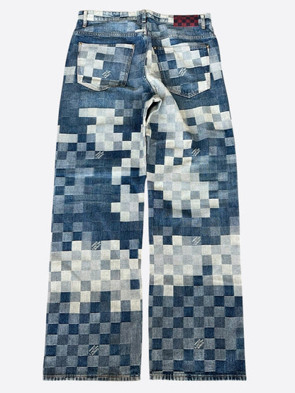 Louis Vuitton Blue Damoflage Jeans