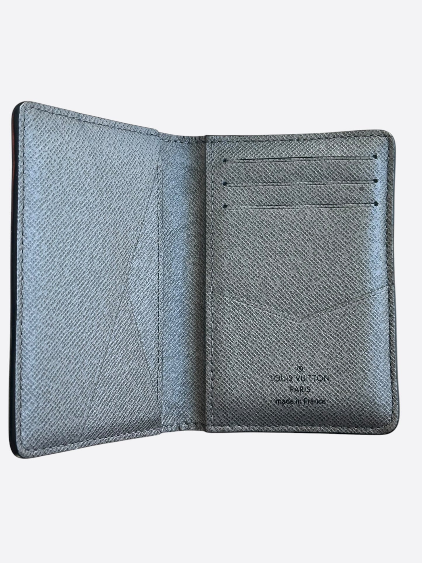 Louis Vuitton Silver Taigarama Monogram Pocket Organizer