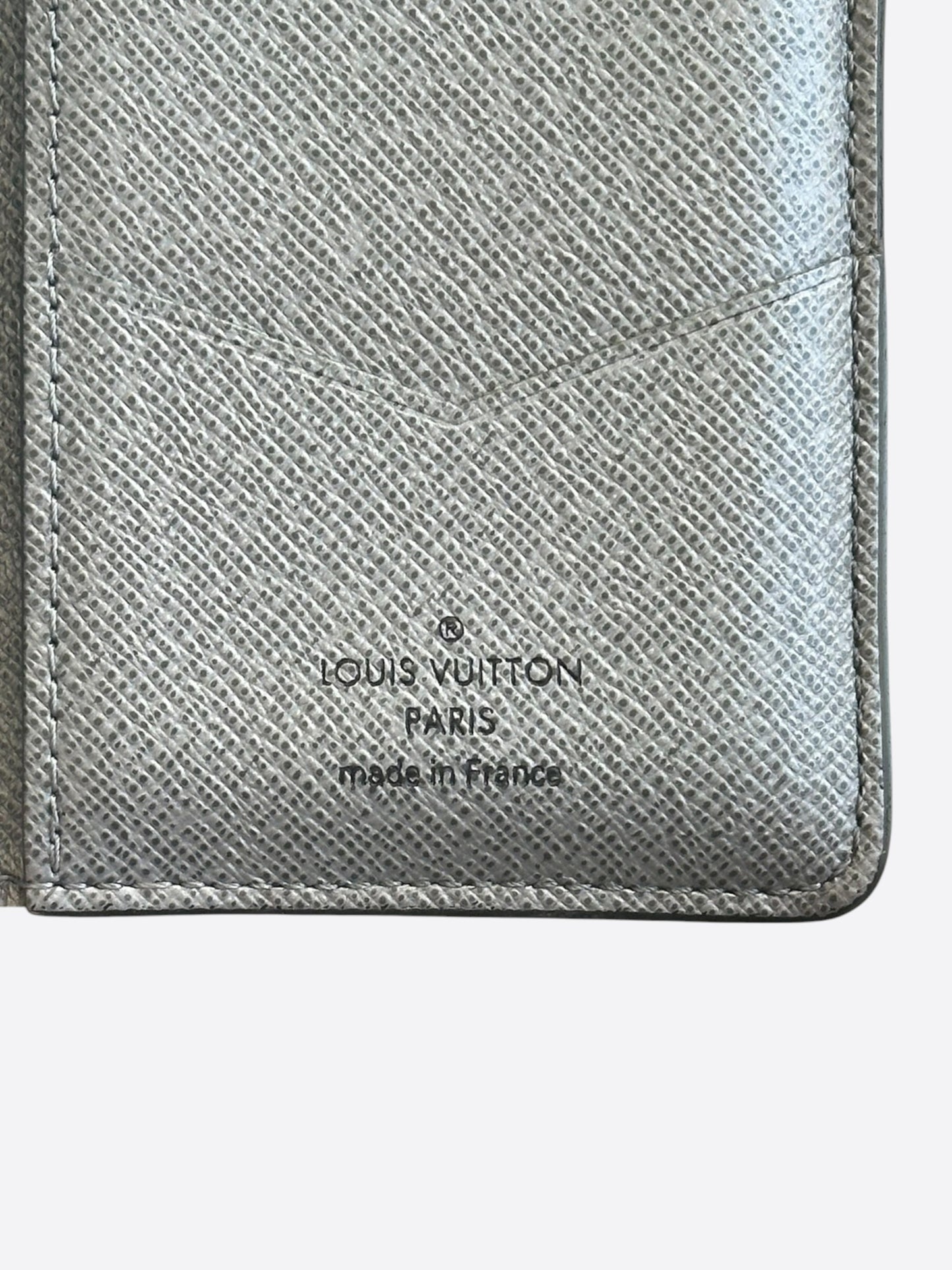 Louis Vuitton Silver Taigarama Monogram Pocket Organizer