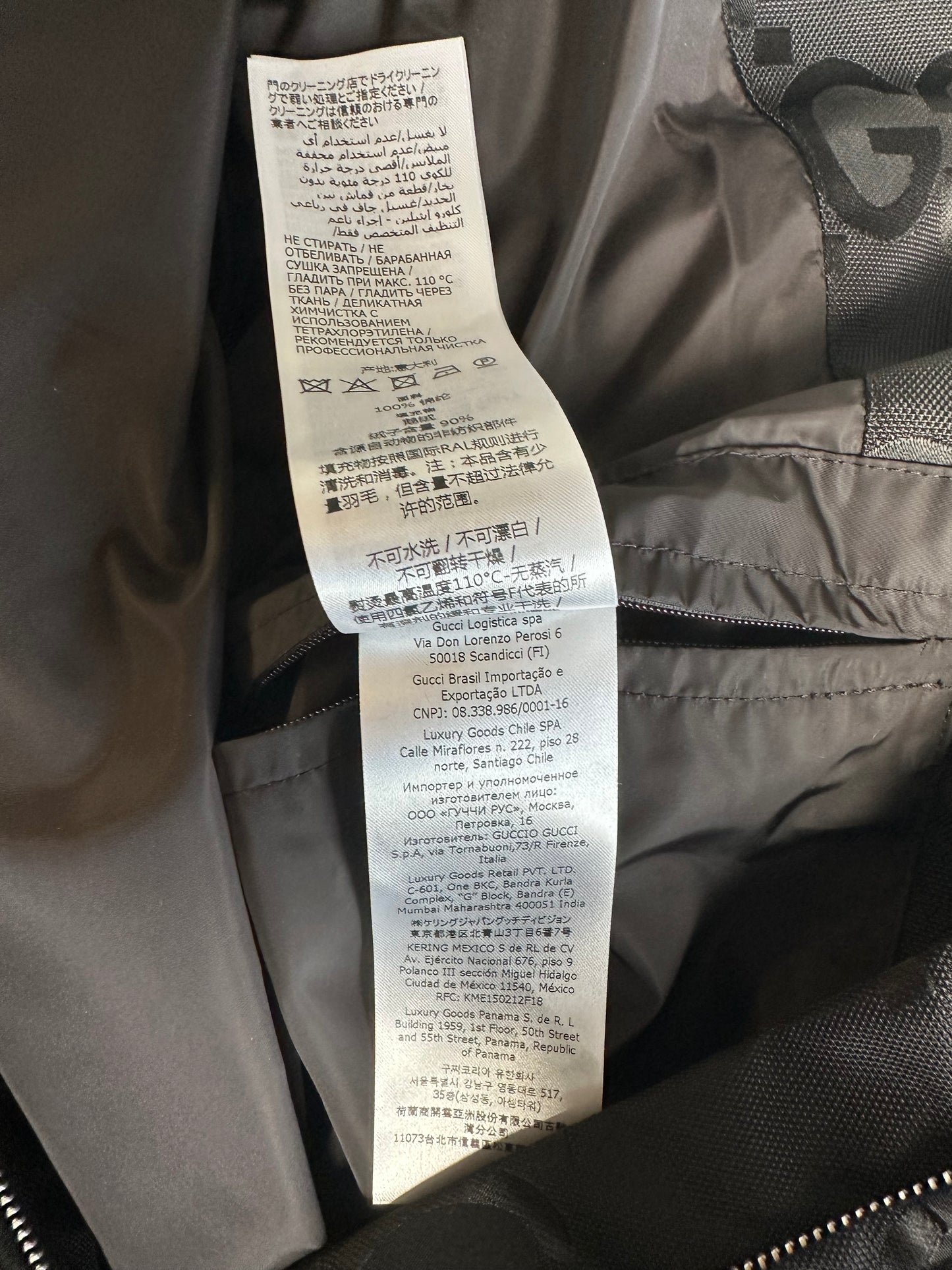 Gucci Black GG Monogram Puffer Jacket