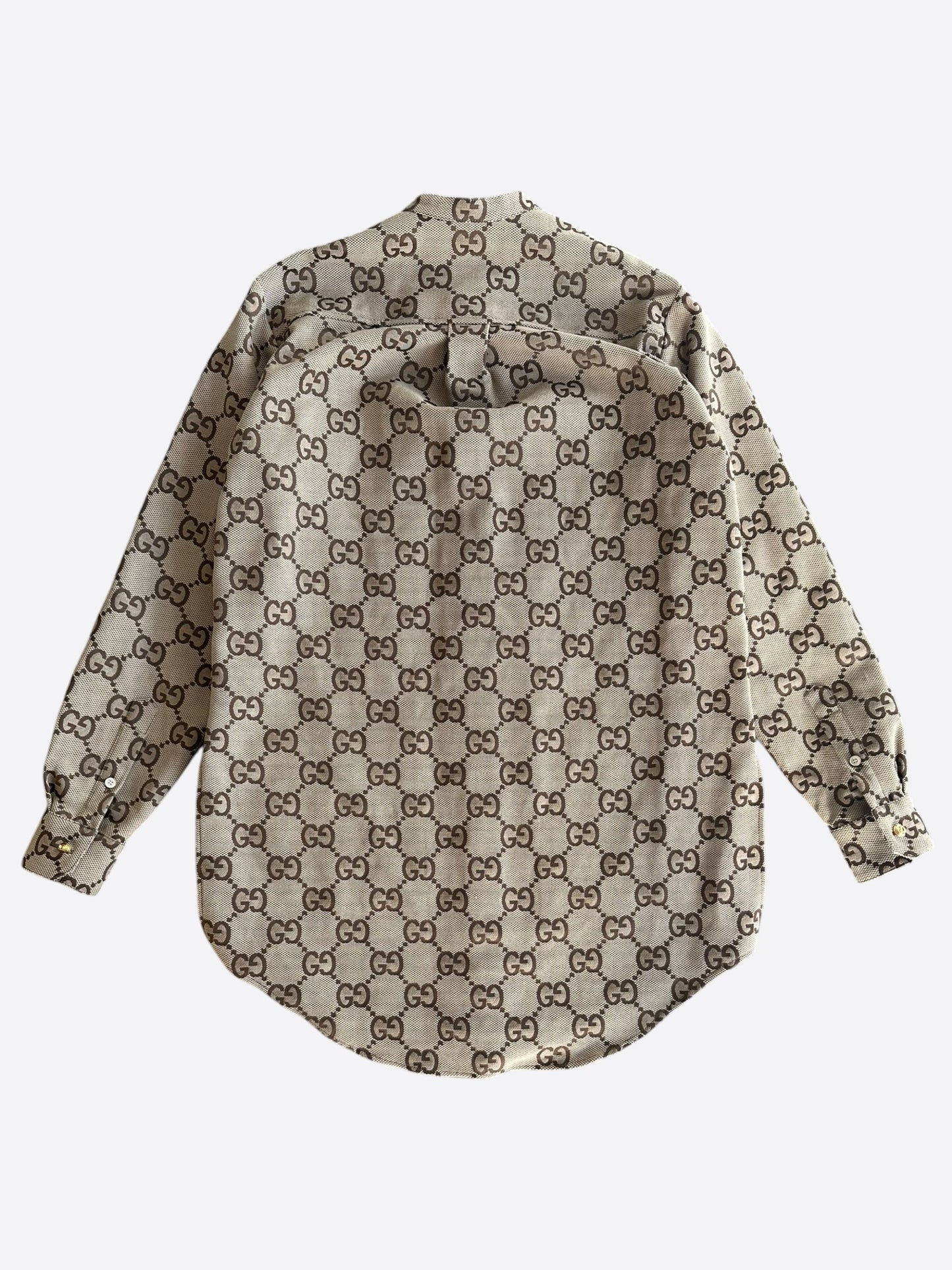 Gucci Tan & Brown GG Monogram Women's Overshirt