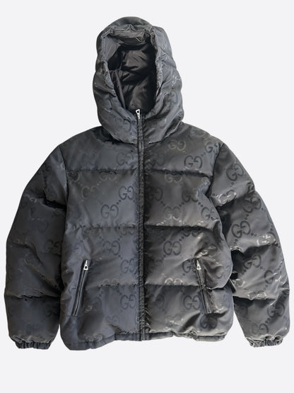 Gucci Black GG Monogram Puffer Jacket