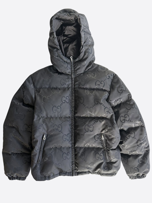 Gucci Black GG Monogram Puffer Jacket
