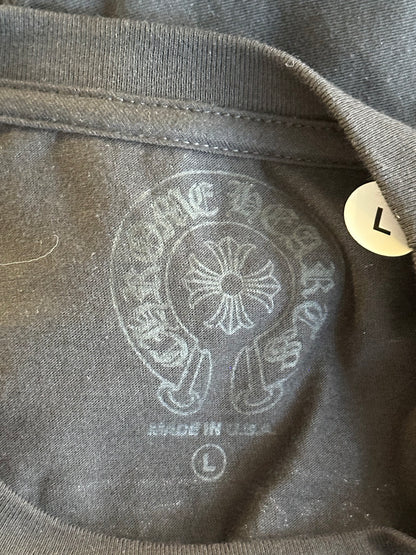 Chrome Hearts Black & White Scroll Logo T-Shirt