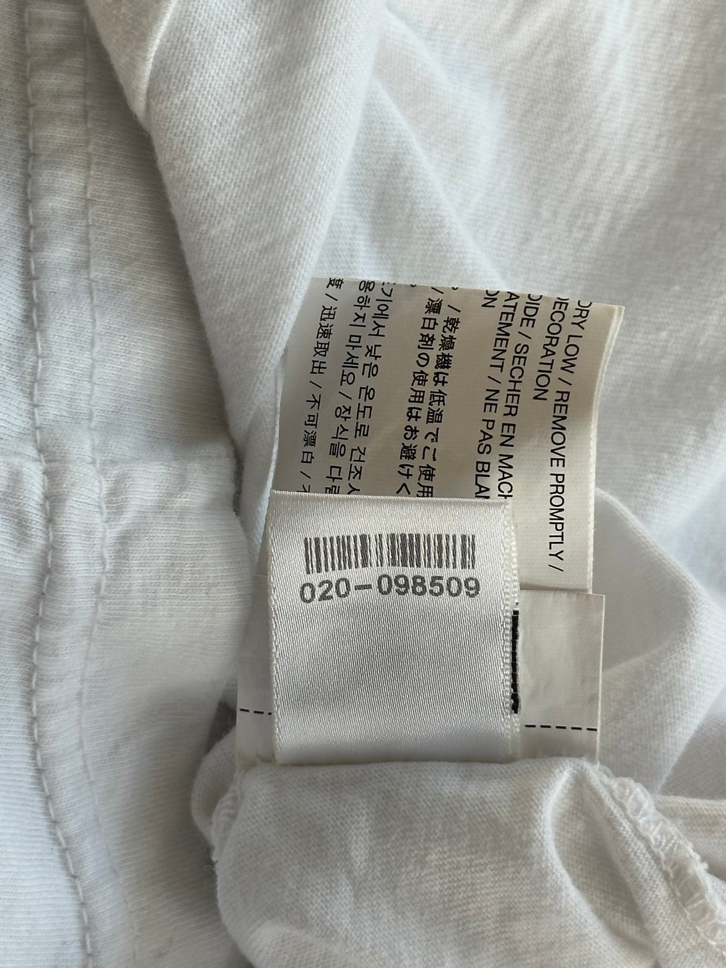 Chrome Hearts White & Orange Striped Dagger Logo T-Shirt