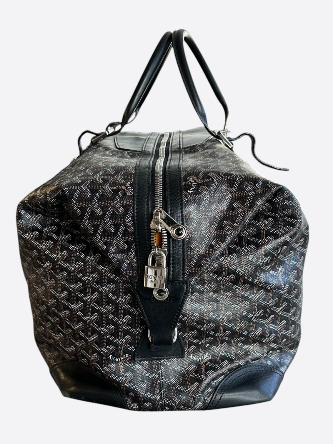 Goyard Black Bowling 55 Duffel Bag