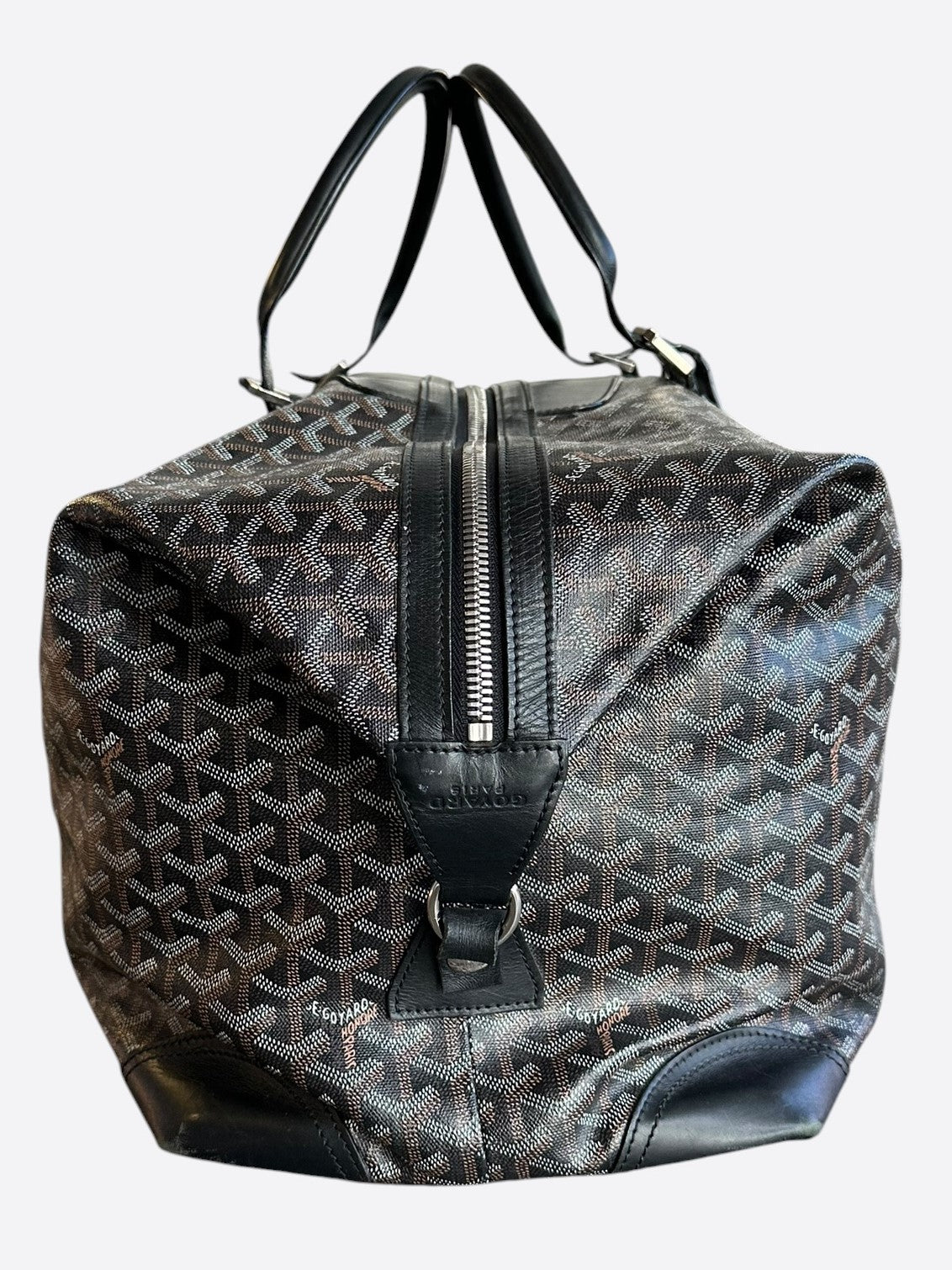 Goyard Black Bowling 55 Duffel Bag