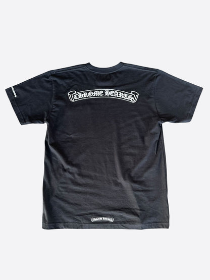 Chrome Hearts Black & White Scroll Logo T-Shirt