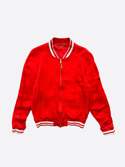 Louis Vuitton Red & White Embroidered Souvenir Jacket