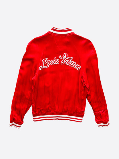 Louis Vuitton Red & White Embroidered Souvenir Jacket