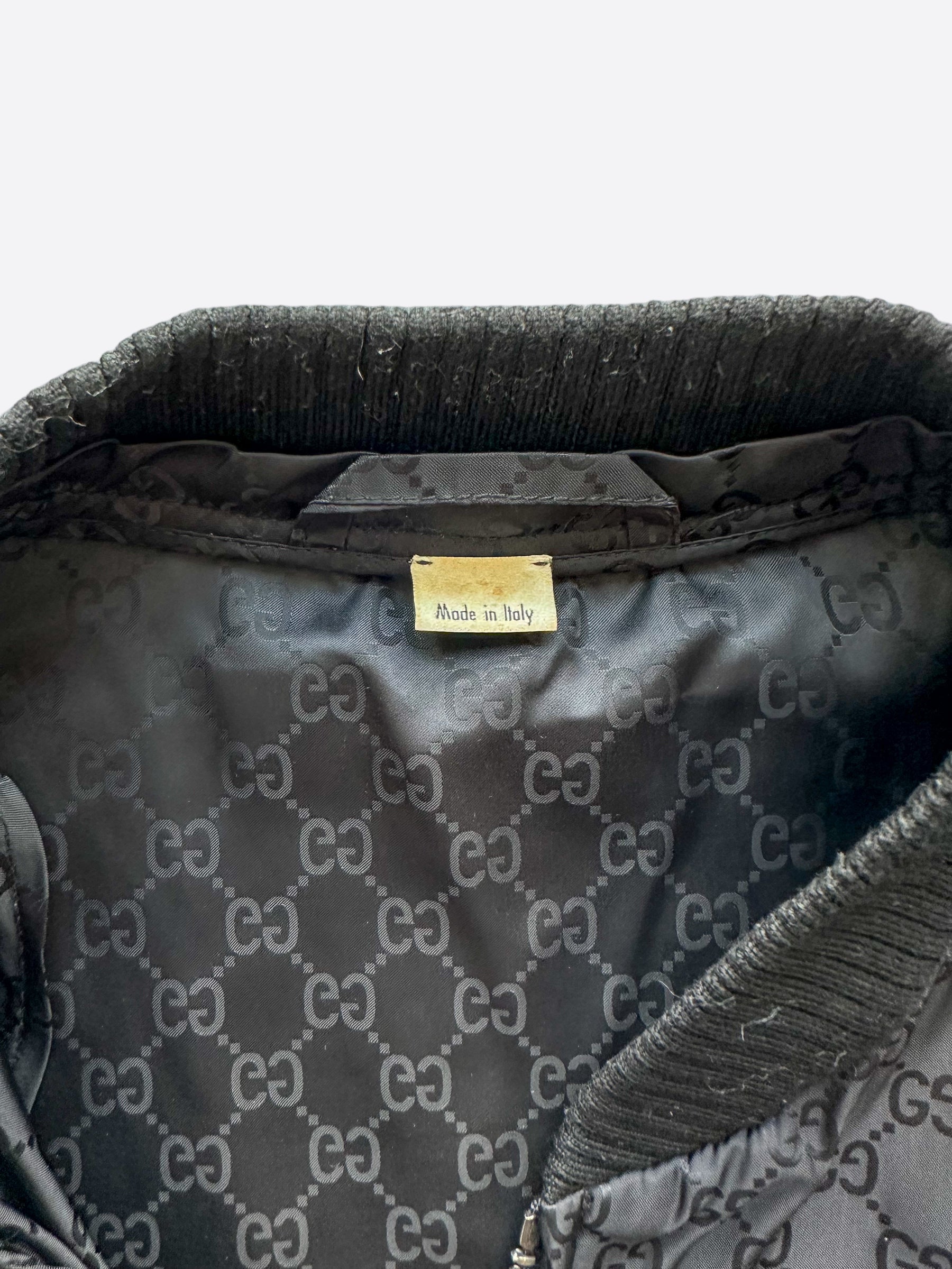 Gucci Black Monogram Bomber Jacket – Savonches