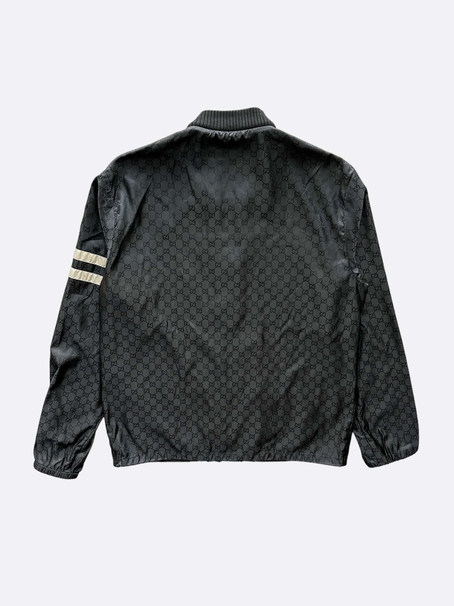 Gucci Black Jumbo GG Monogram Bomber Jacket – Savonches
