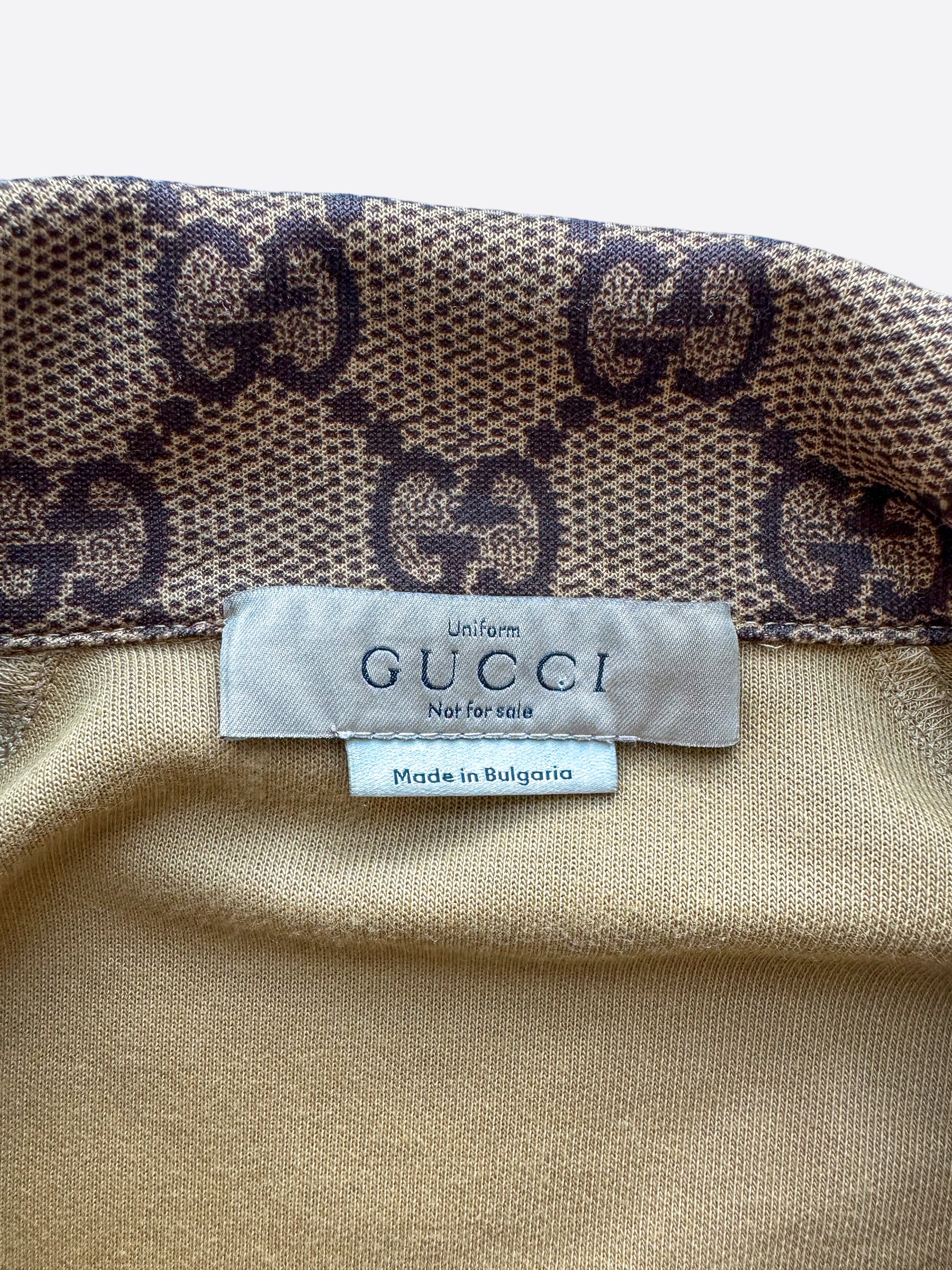 Gucci Tan Monogram Striped Track Pants – Savonches