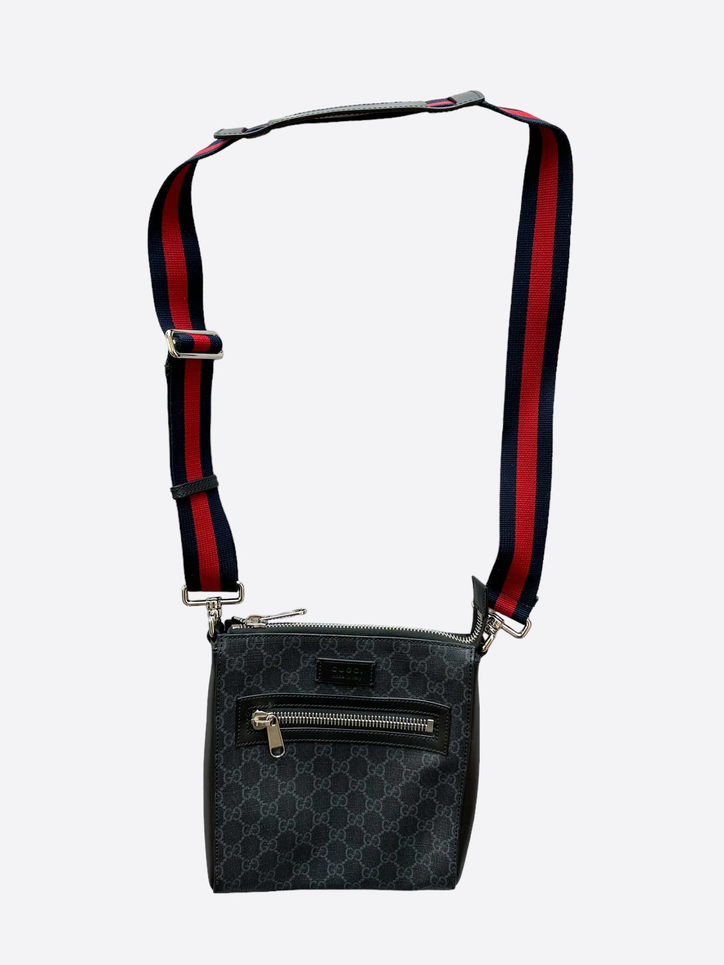 Gucci GG Supreme Black Small Messenger Bag - Check 