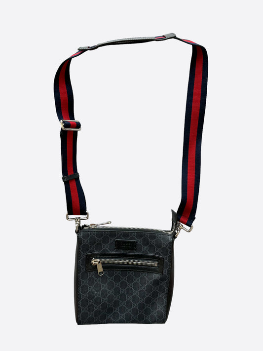 Gucci Black GG Monogram Small Messenger Bag