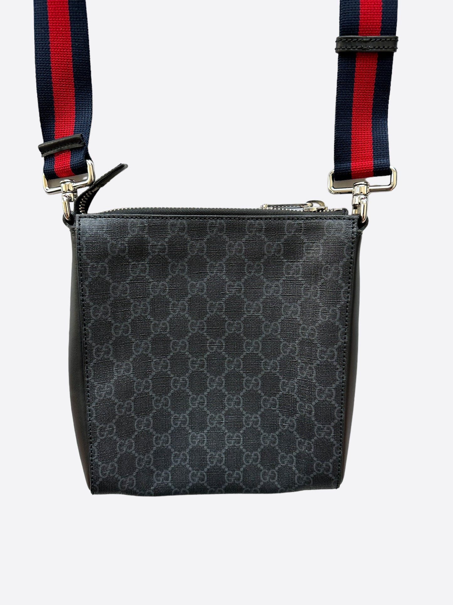 Gucci Black GG Monogram Small Messenger Bag