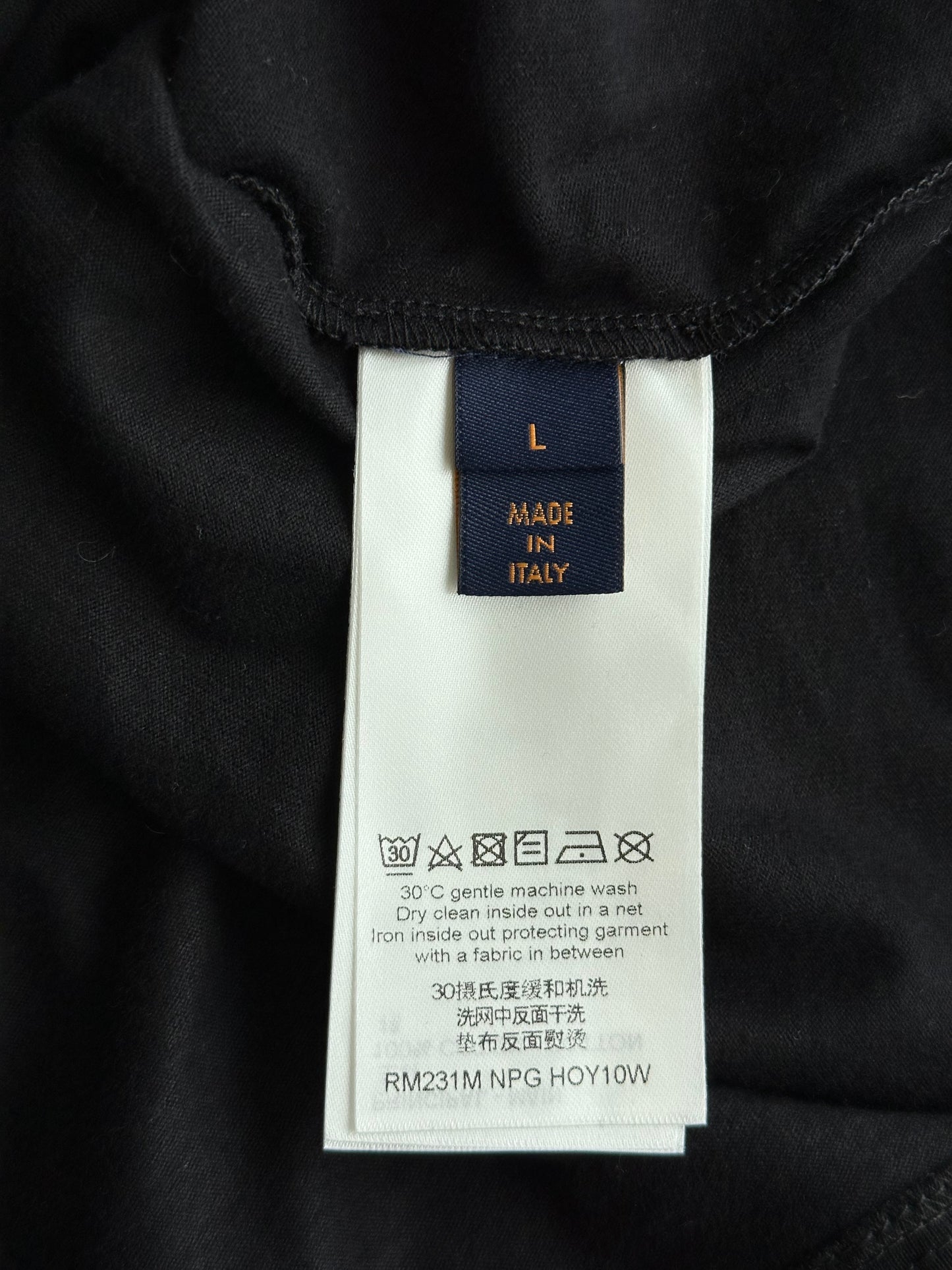 Louis Vuitton Black & White Vuittons Graphic T-Shirt