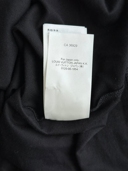 Louis Vuitton Black & White Vuittons Graphic T-Shirt