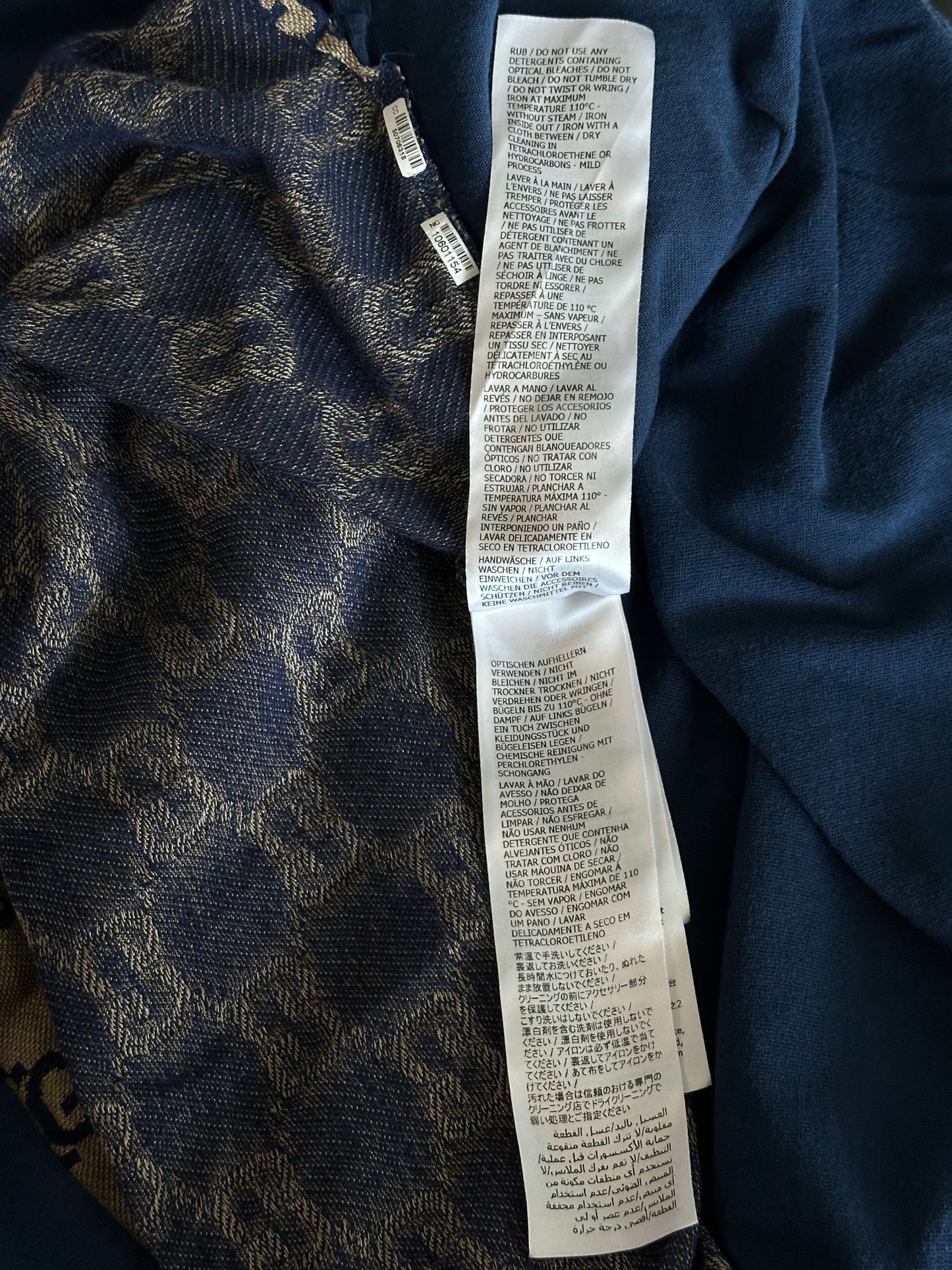 Gucci Navy & Tan GG Monogram Polo Shirt