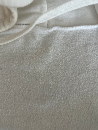 Chrome Hearts White Glow In The Dark Horseshoe Logo Zip Up Hoodie