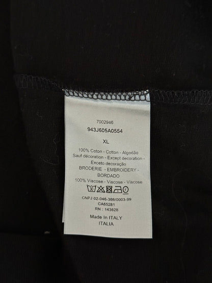 Dior Black CD Icon Embroidered T-Shirt