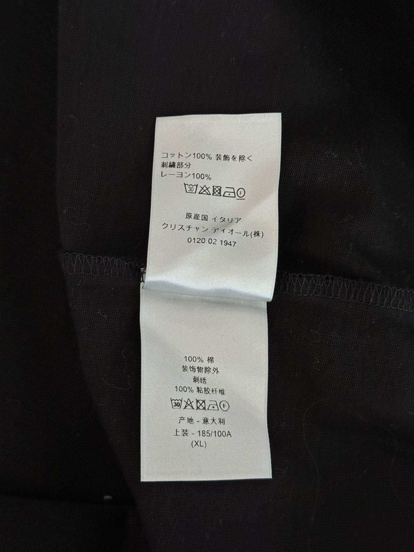 Dior Black CD Icon Embroidered T-Shirt