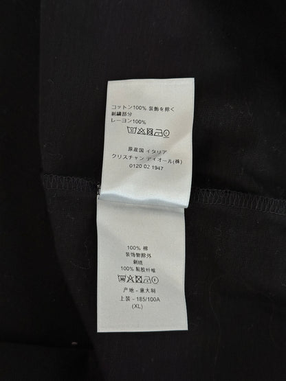Dior Black CD Icon Embroidered T-Shirt