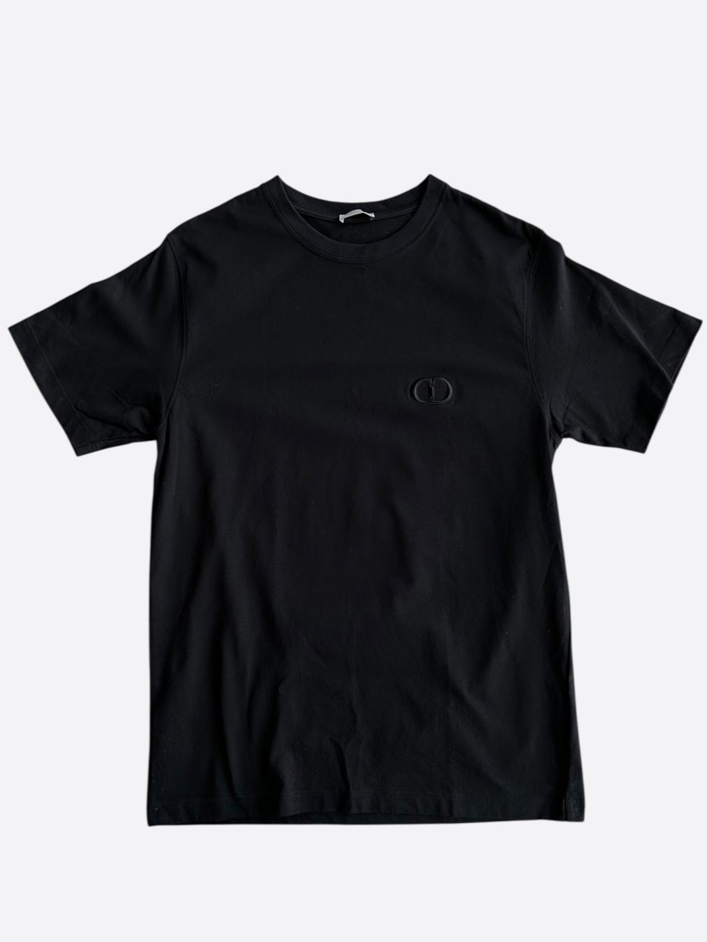 Dior Black CD Icon Embroidered T-Shirt