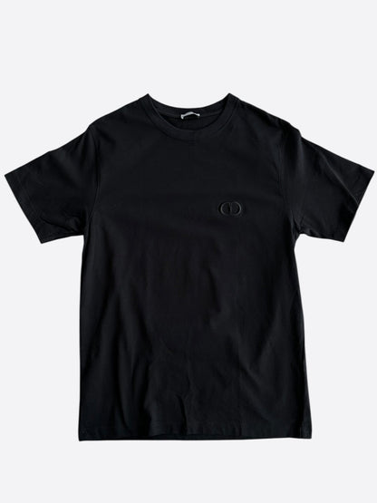 Dior Black CD Icon Embroidered T-Shirt