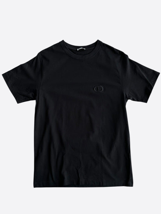 Dior Black CD Icon Embroidered T-Shirt
