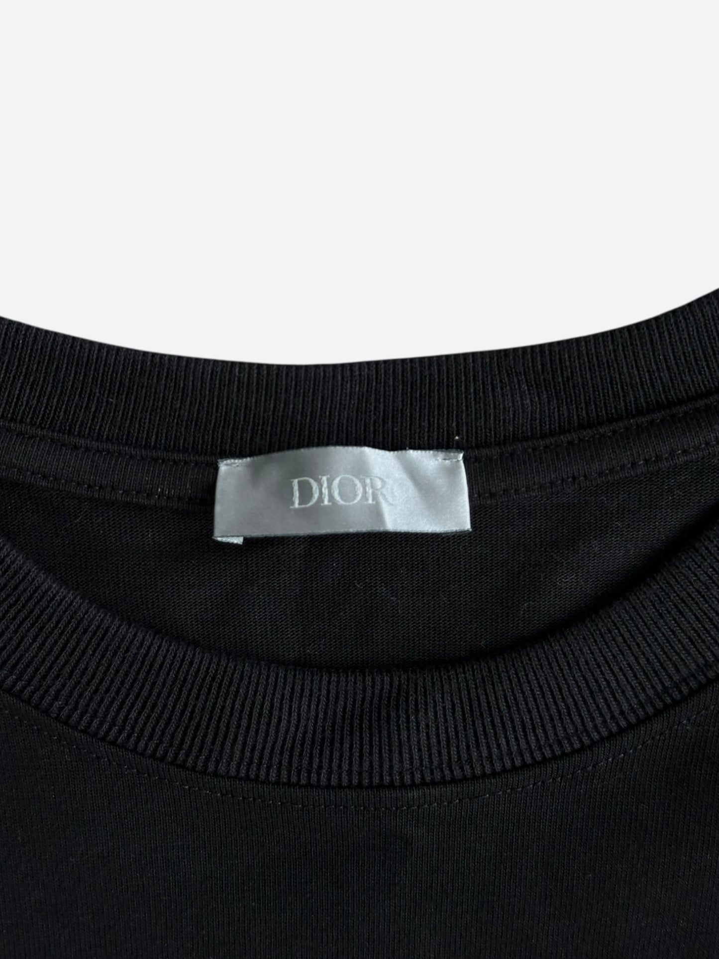 Dior Black CD Icon Embroidered T-Shirt