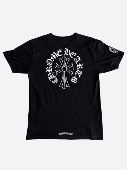 Chrome Hearts Black & White Neck Logo T-Shirt