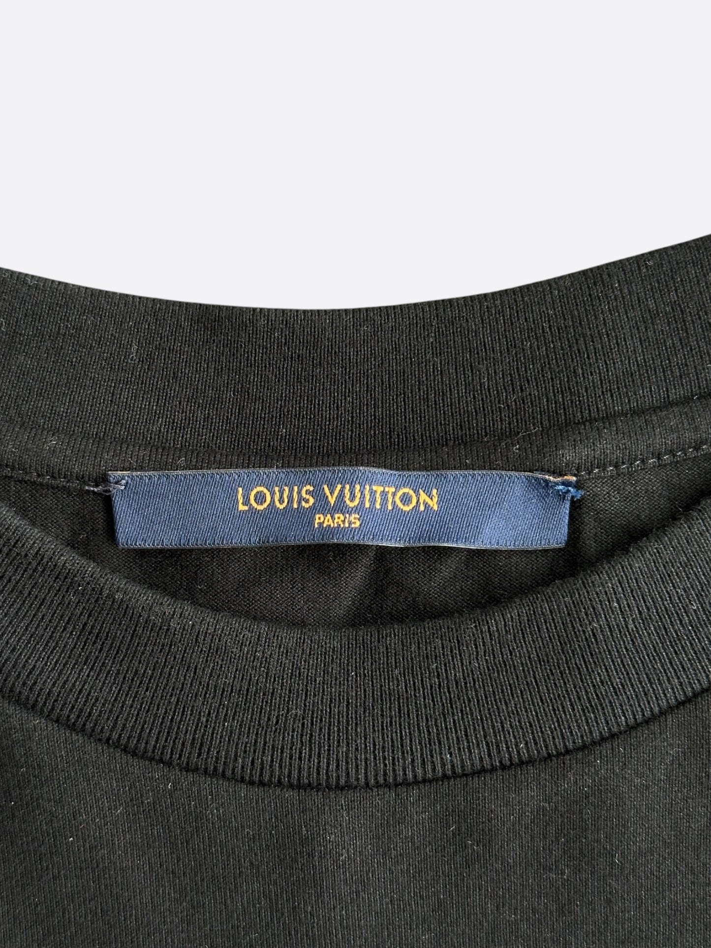 Louis Vuitton Black & White Vuittons Graphic T-Shirt