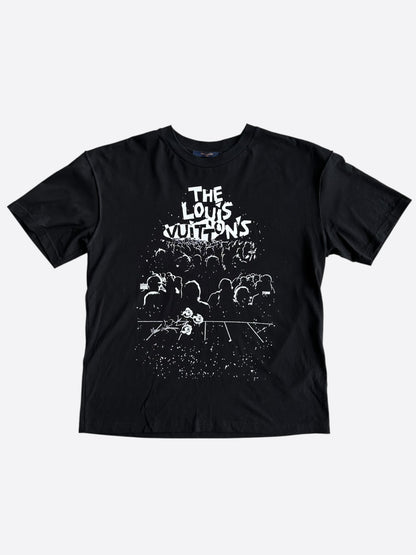 Louis Vuitton Black & White Vuittons Graphic T-Shirt