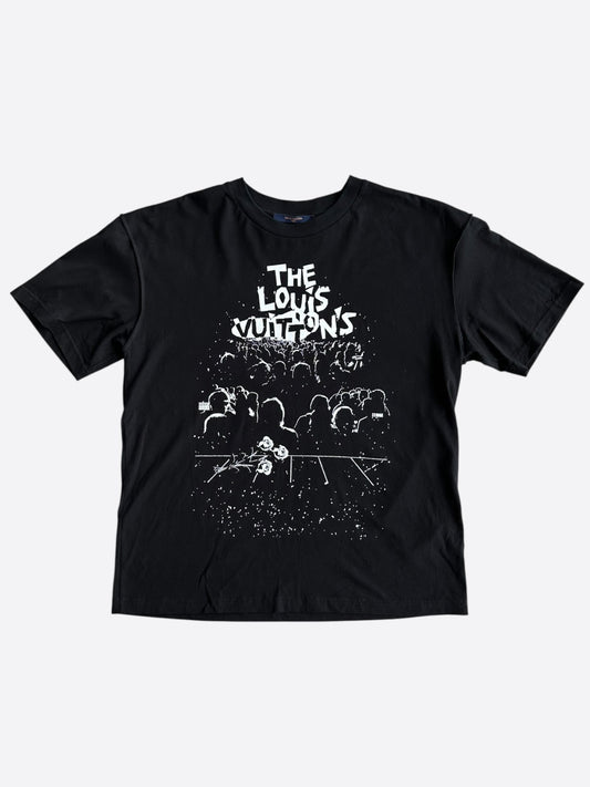 Louis Vuitton Black & White Vuittons Graphic T-Shirt