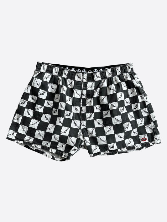 Chrome Hearts Matty Boy Black & White ‘99 Eyes’ Checkered Boxer Shorts