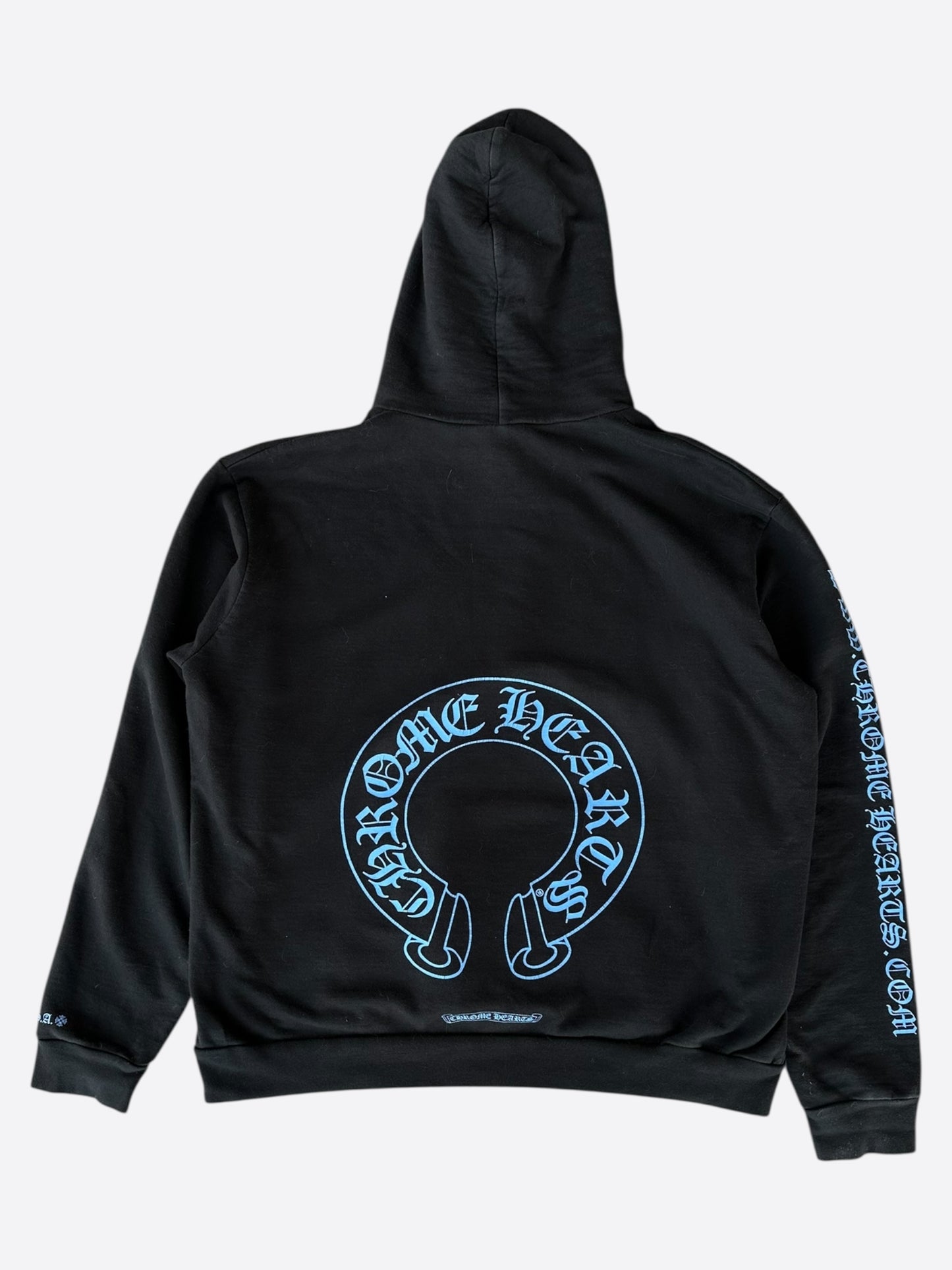 Chrome Hearts Black & Blue Online Exclusive Horseshoe Logo Hoodie
