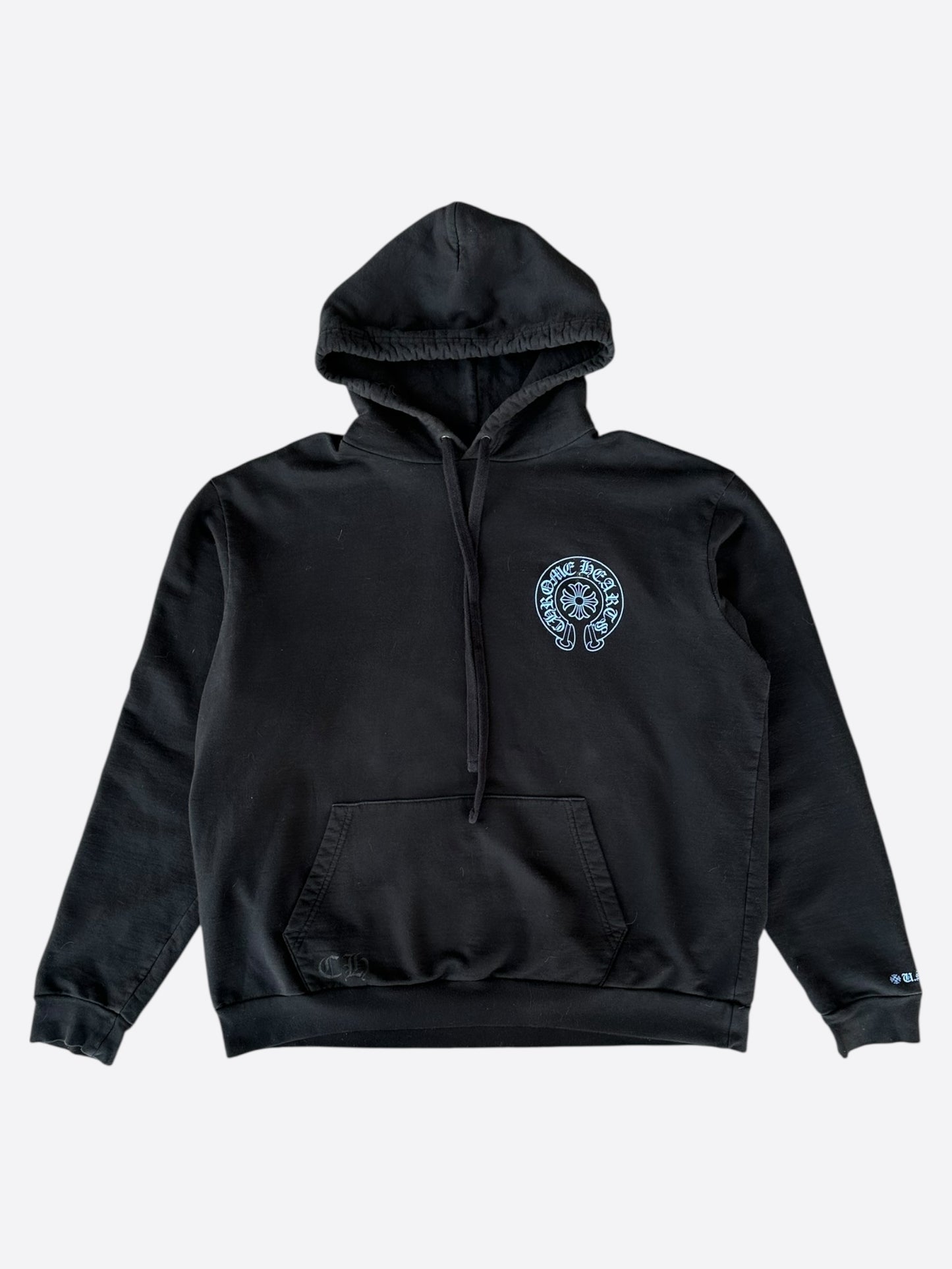 Chrome Hearts Black & Blue Online Exclusive Horseshoe Logo Hoodie