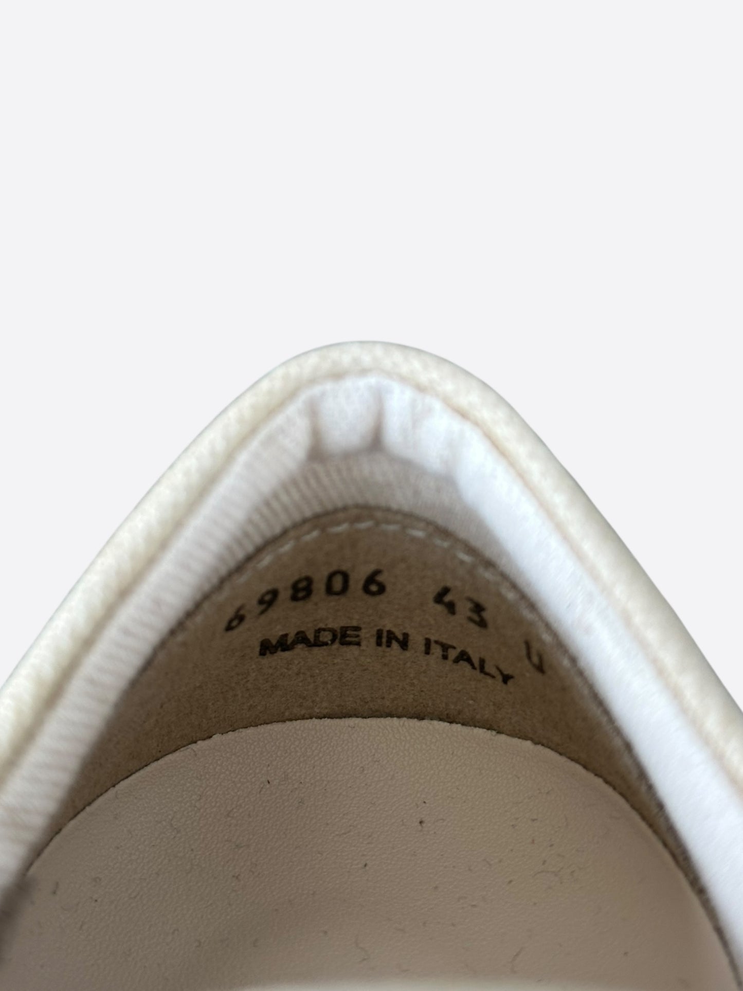 Rick Owens Beige & White Vintage Low Top Sneakers