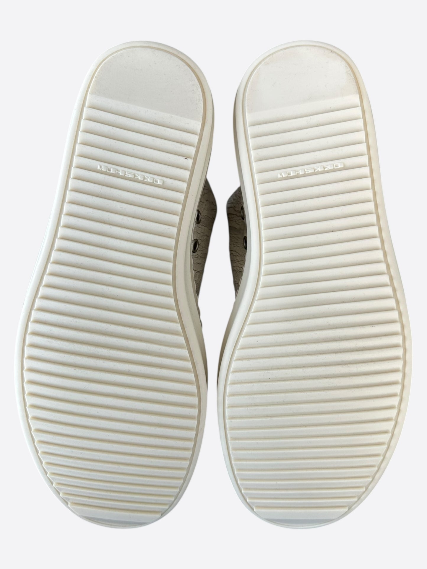 Rick Owens Cracked Milk Low Top Sneakers