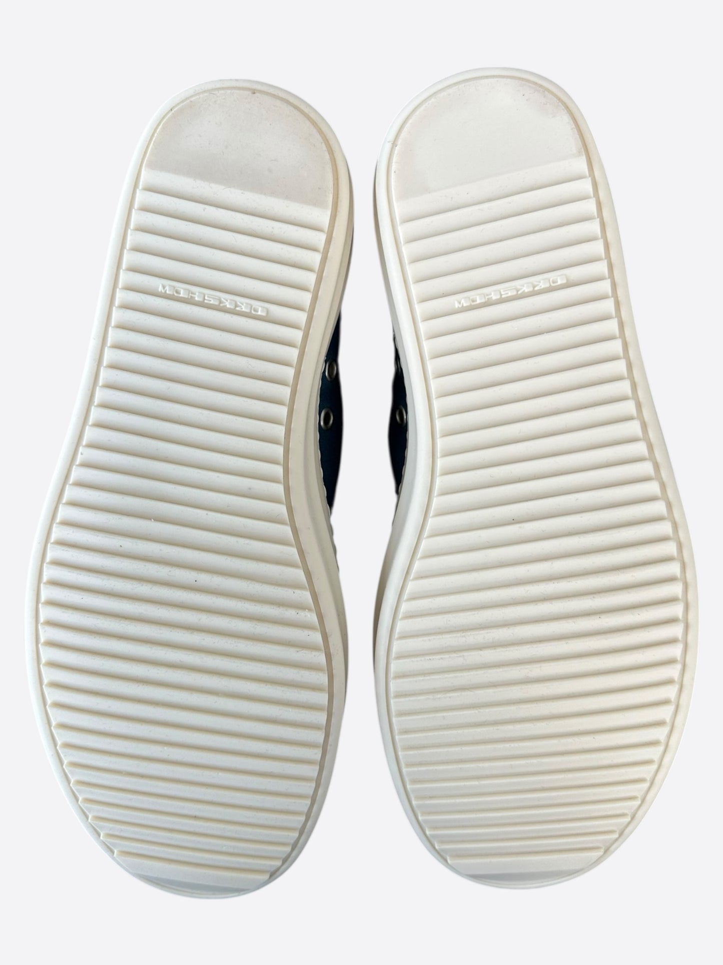 Rick Owens Blue Denim Low Top Sneakers