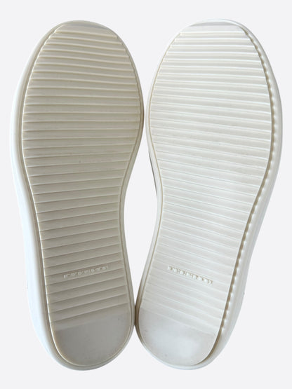Rick Owens Beige & White Vintage Low Top Sneakers