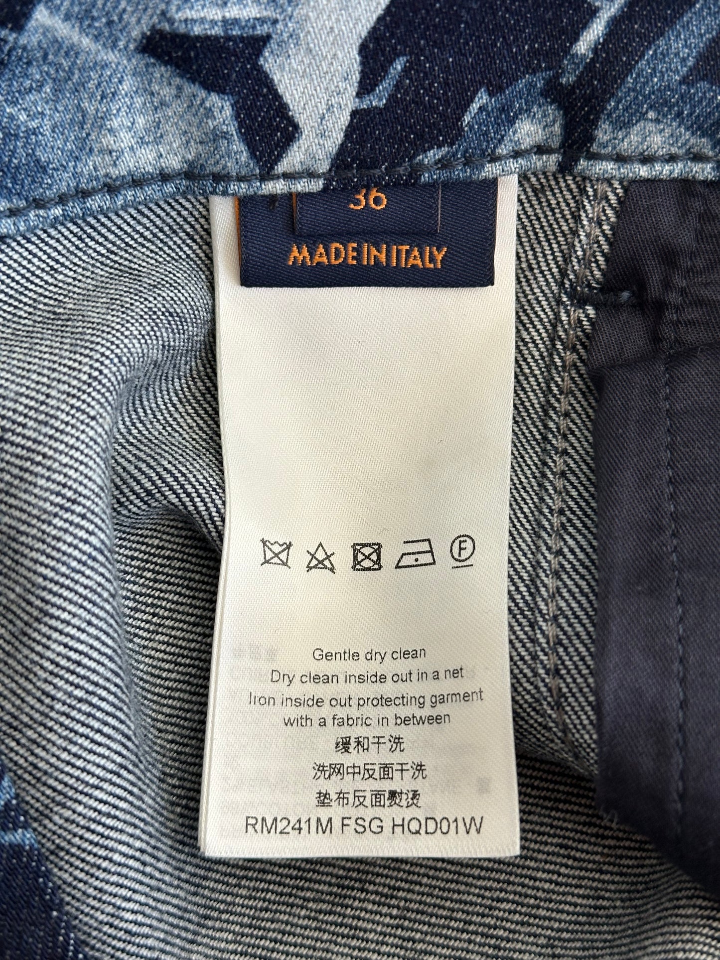 Louis Vuitton Blue Floral Monogram Jeans