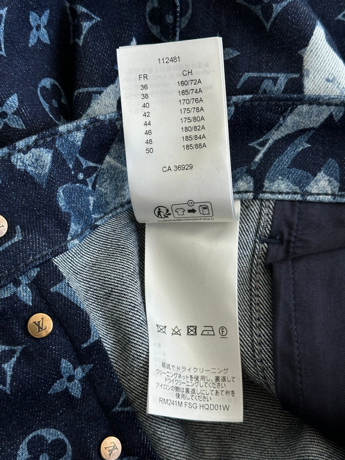 Louis Vuitton Blue Floral Monogram Jeans