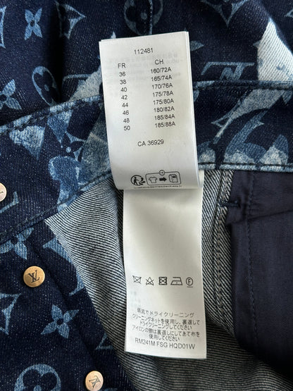 Louis Vuitton Blue Floral Monogram Jeans