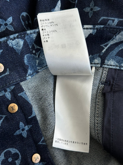 Louis Vuitton Blue Floral Monogram Jeans